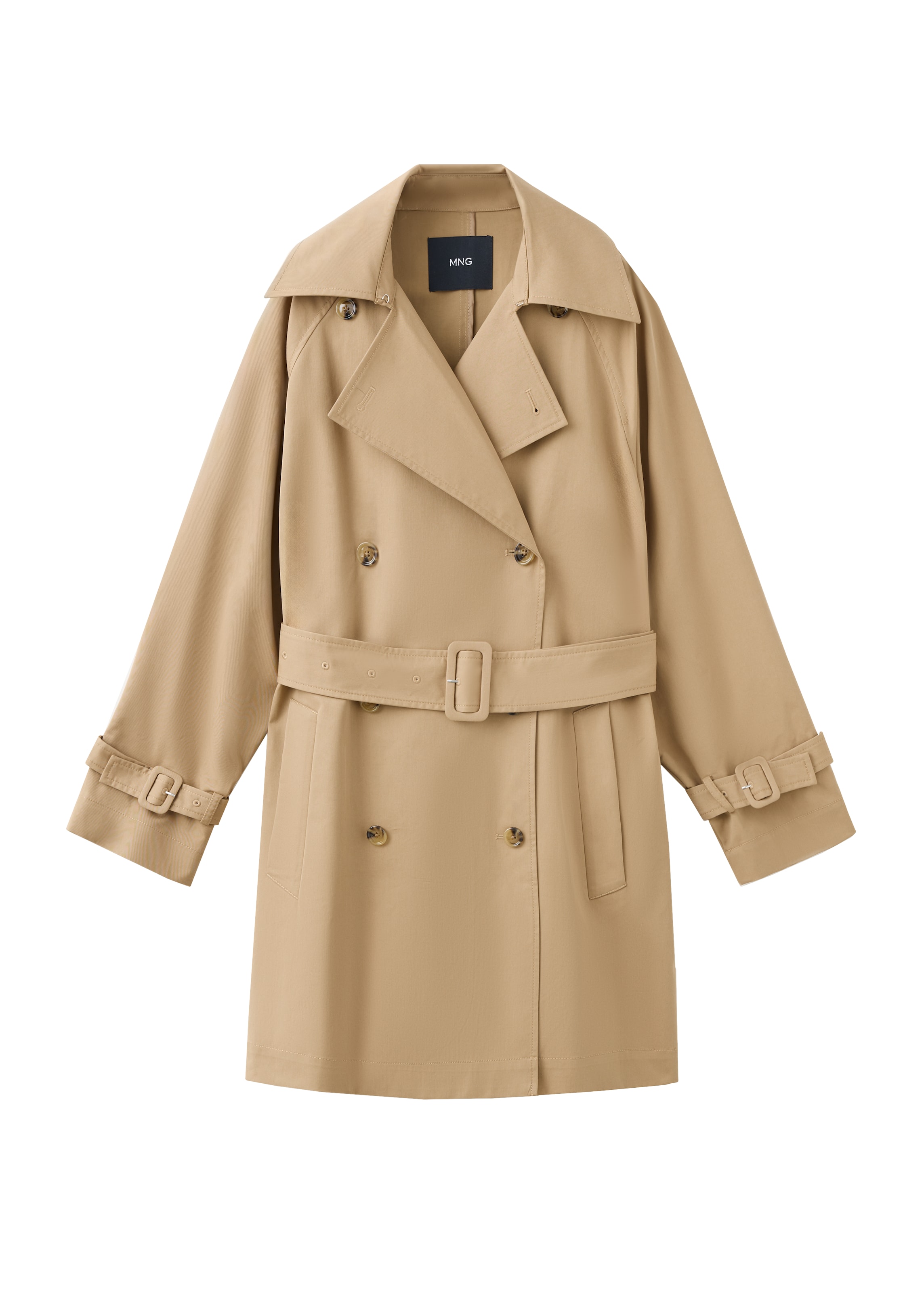 MANGO Overgangsfrakke 'TATAM' i beige: forside