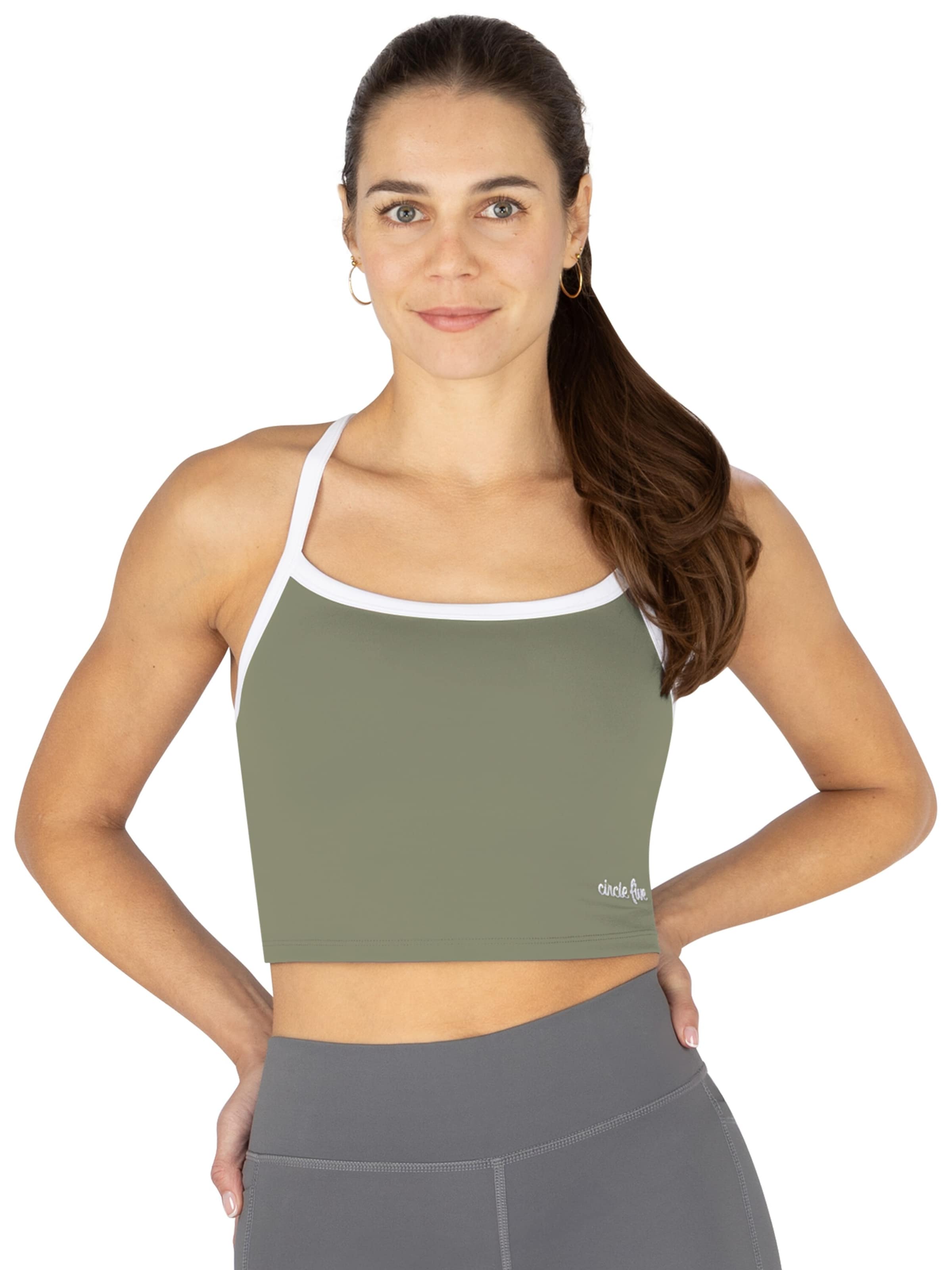 normani Sports top in Grey: front