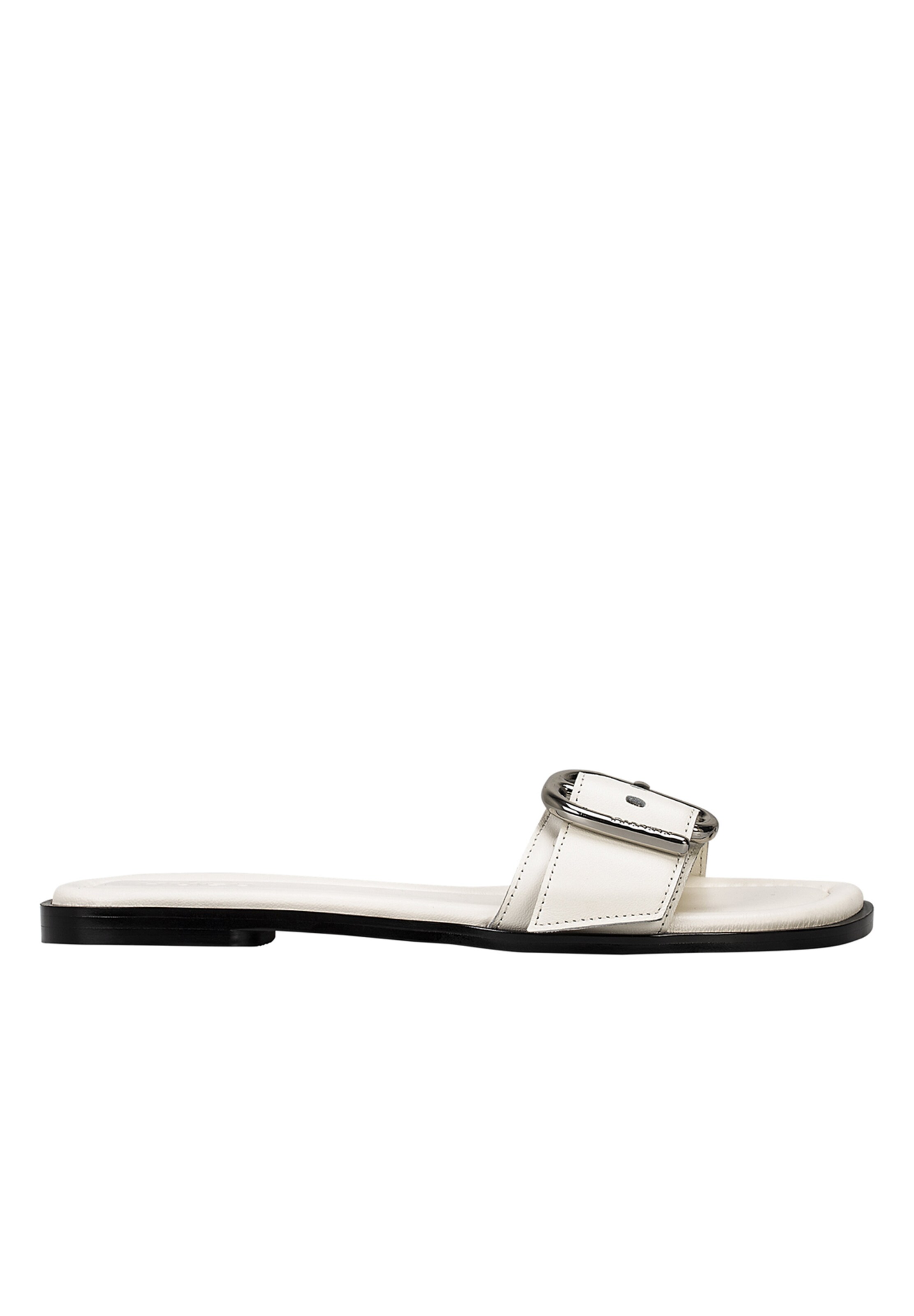 HUGO Classic Flats in White: front