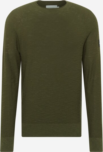Calvin Klein Trui in de kleur Olijfgroen / Zwart / Wit, Productweergave