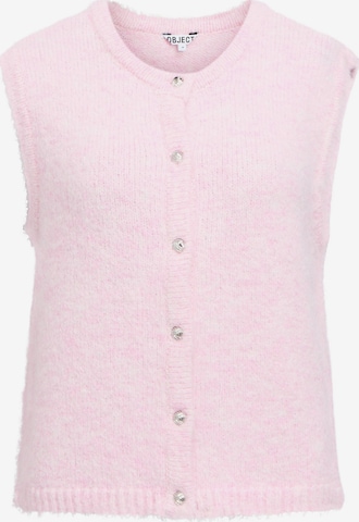 OBJECT Gebreide bodywarmer in Roze: voorkant