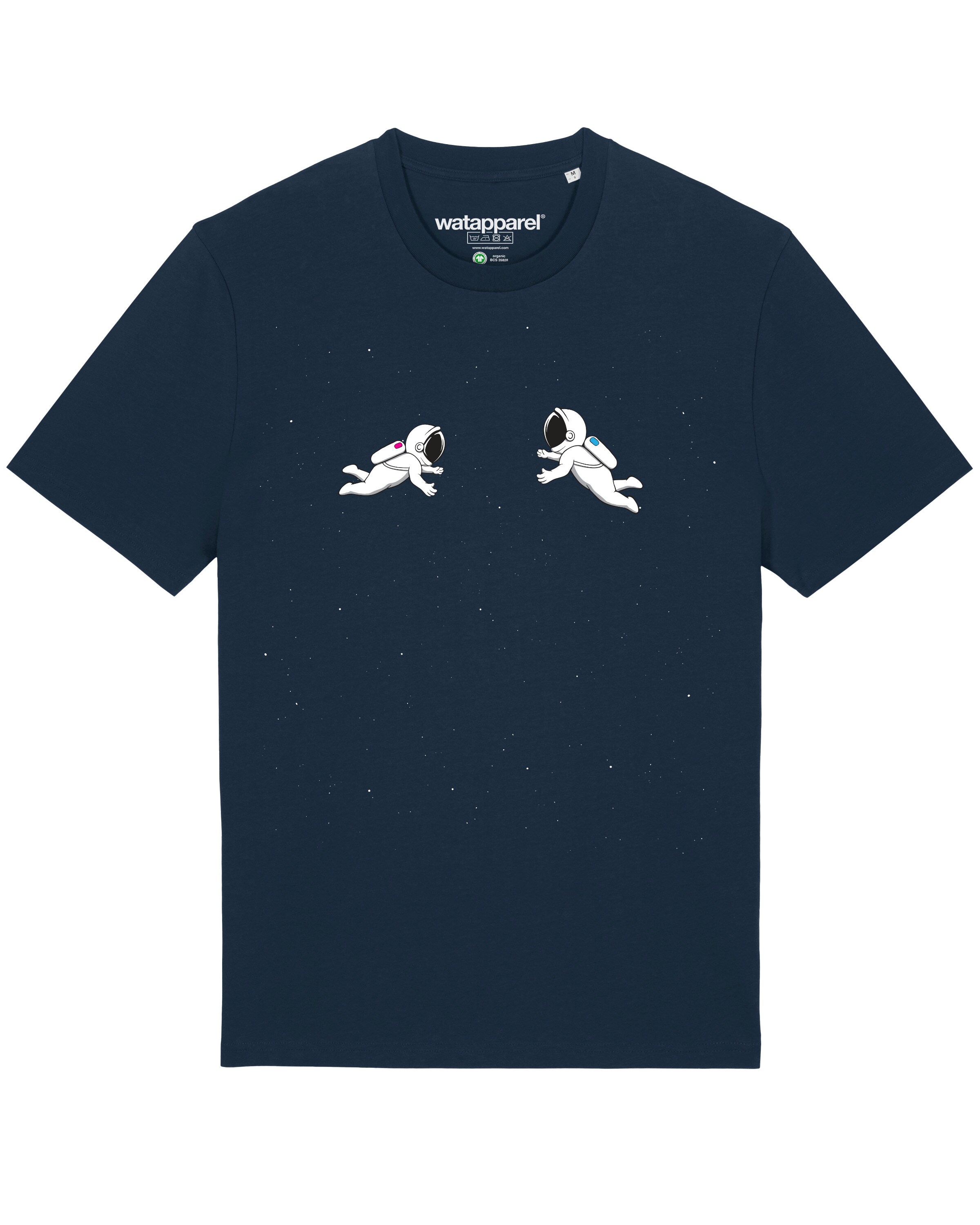Maglietta ' Space love ' di Watapparel in blu: frontale
