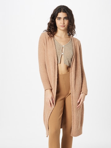 NEW LOOK Knit cardigan in Brown: front