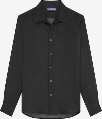 Vilebrequin Regular Fit Hemd in Schwarz: Vorderseite