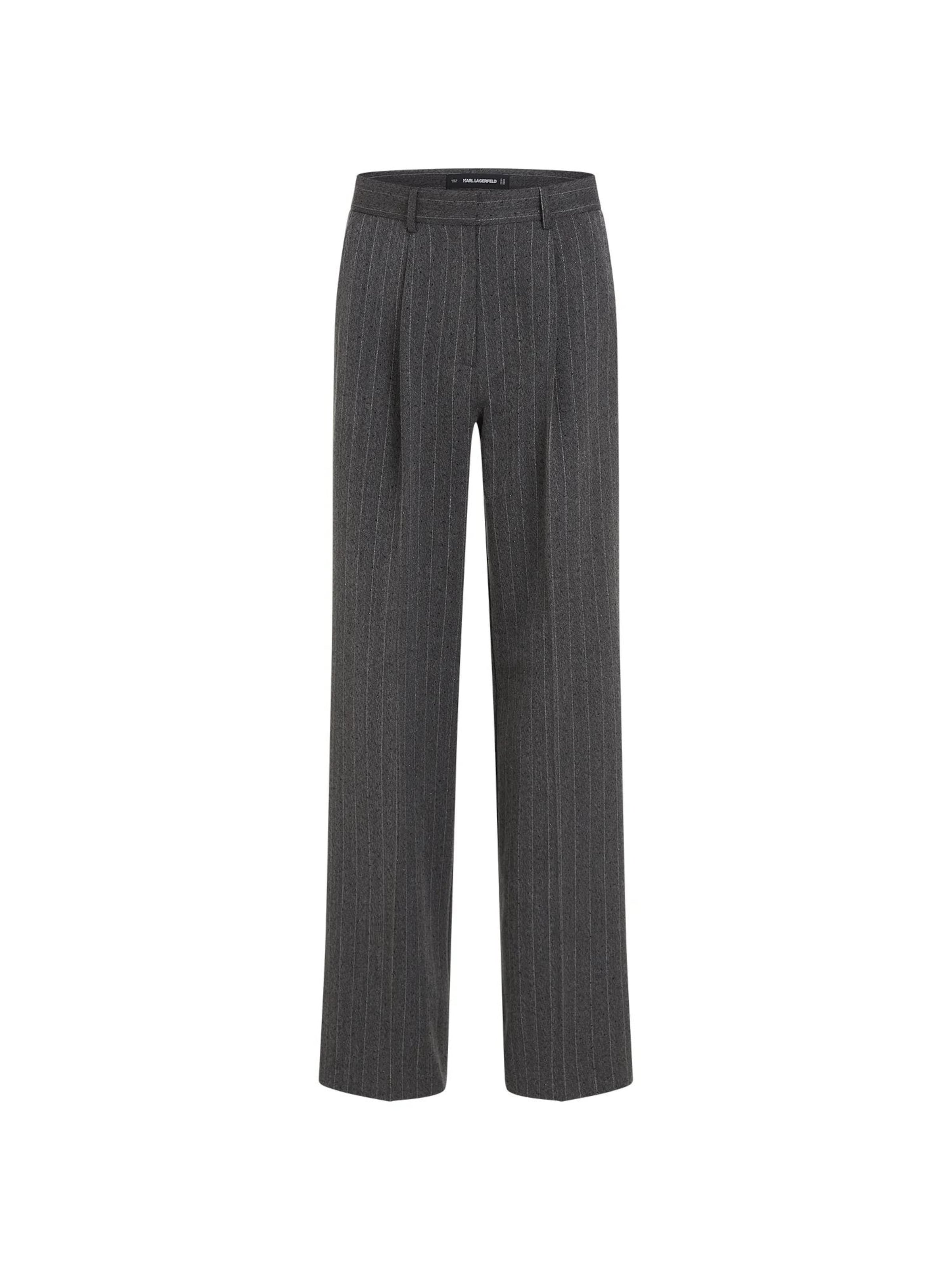 Largi Pantaloni cutați de la Karl Lagerfeld pe gri: față