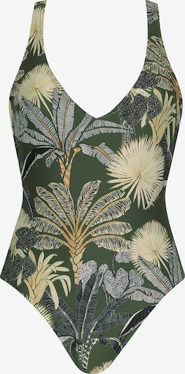 SUNFLAIR Badeanzug in S/B in creme / pueblo / grün / schwarz, Produktansicht