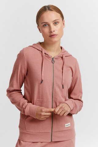 Oxmo - Sudadera con cremallera 'Lova' en rosa: frente