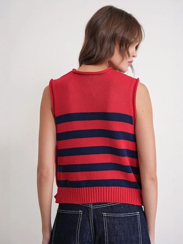 Haut 'Strickoberteile' MixRay en rouge
