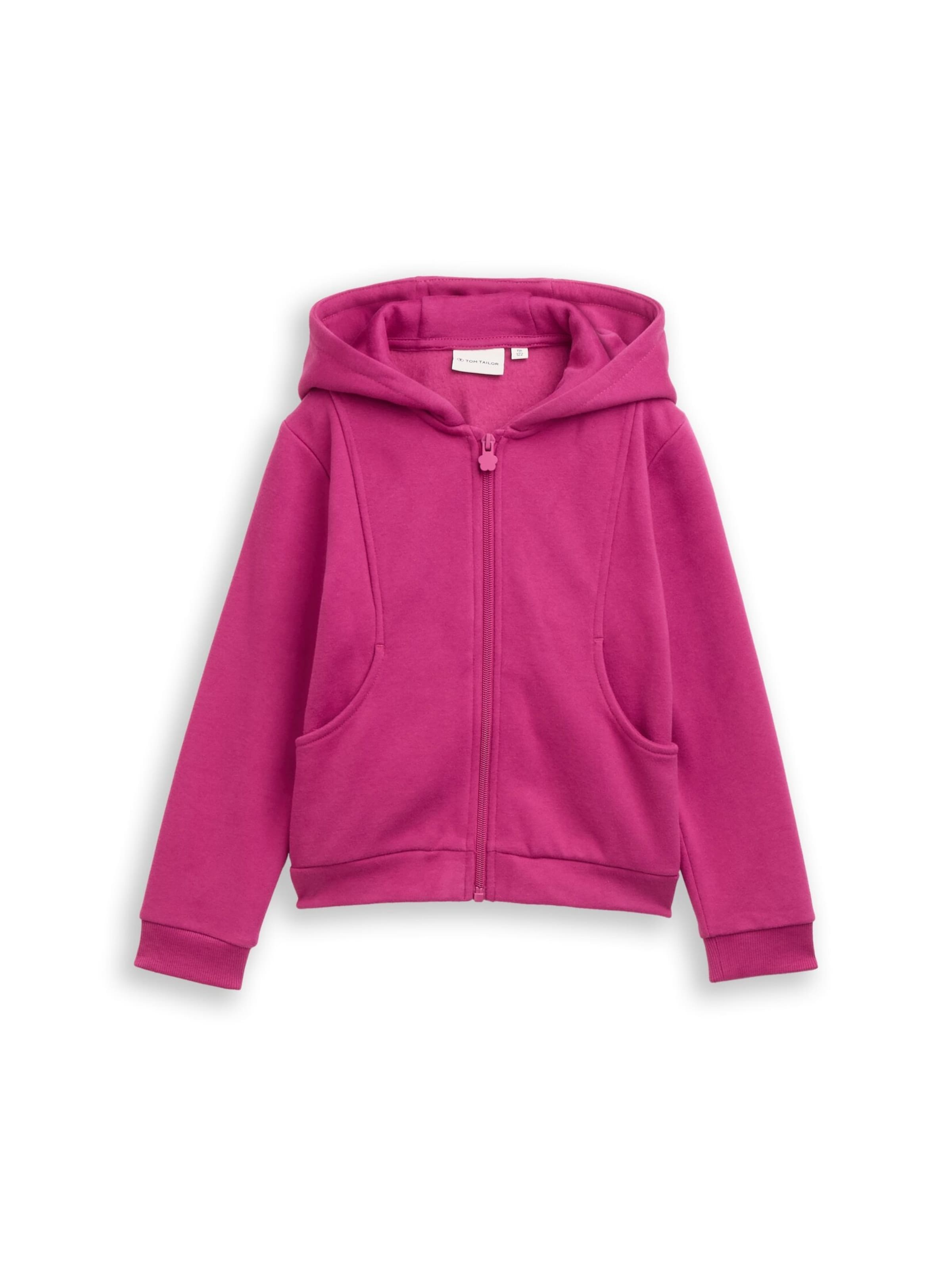 TOM TAILOR Sweat jacket in Rose / Magenta / White, Item view
