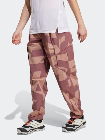 ADIDAS TERREX Regular Outdoor trousers 'Xploric' in Pink: front