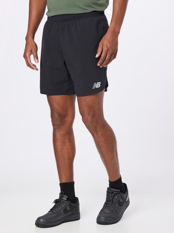 Regular Pantalon de sport 'Impact Run' new balance en noir : devant