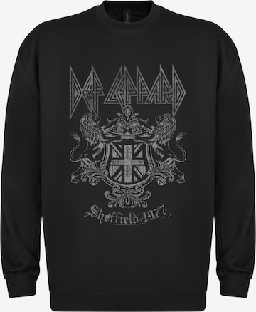 Sweat-shirt 'Sheffield 1977' Def Leppard en noir : devant