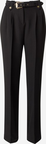 Versace Jeans Couture Regular Pleat-Front Pants in Black: front