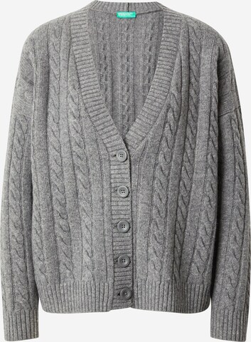 Cardigan UNITED COLORS OF BENETTON en gris : devant