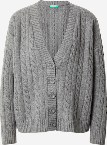 UNITED COLORS OF BENETTON Knit cardigan in Grey: front