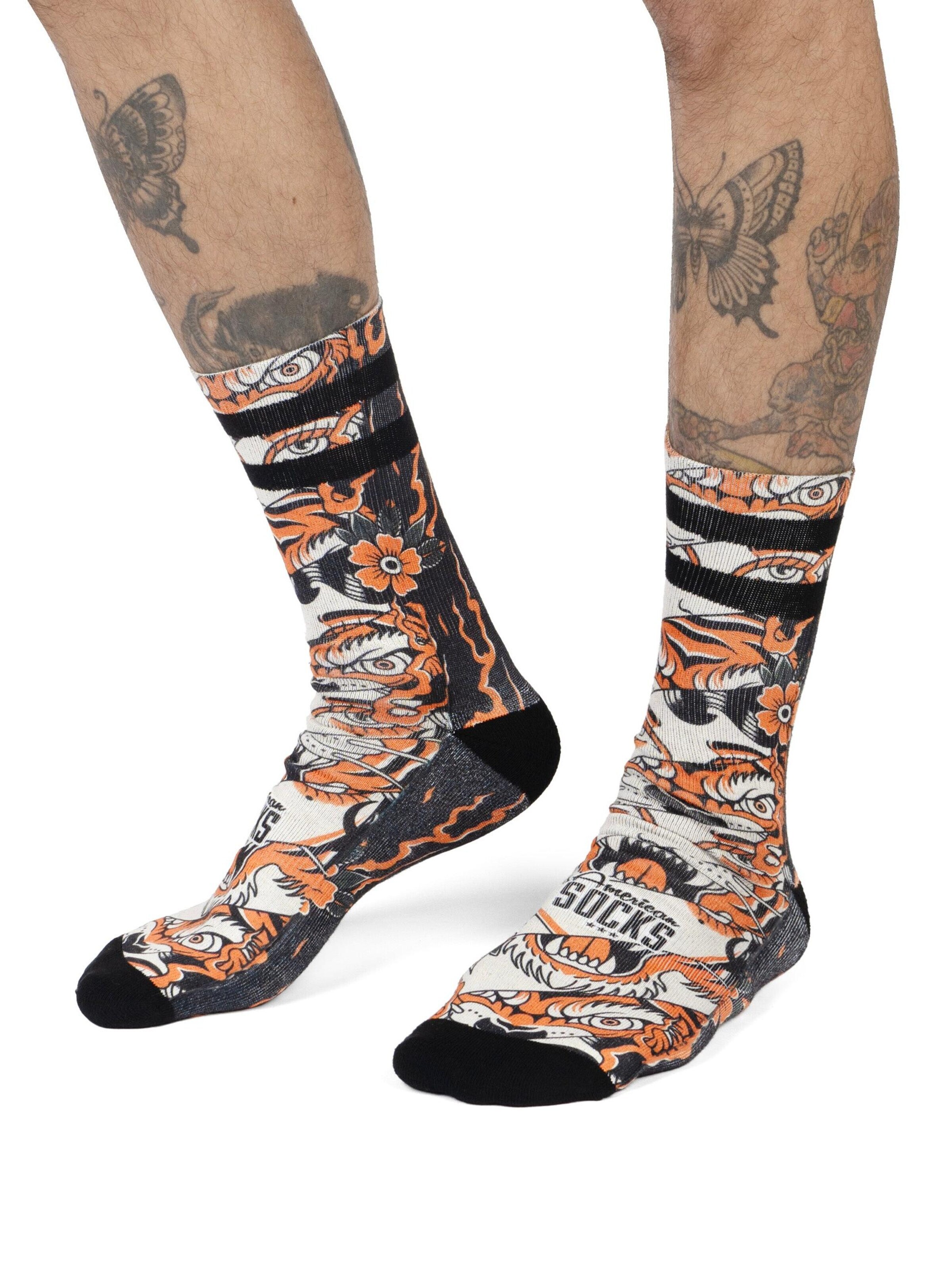 Chaussettes 'Instinct - Mid High' American Socks en orange