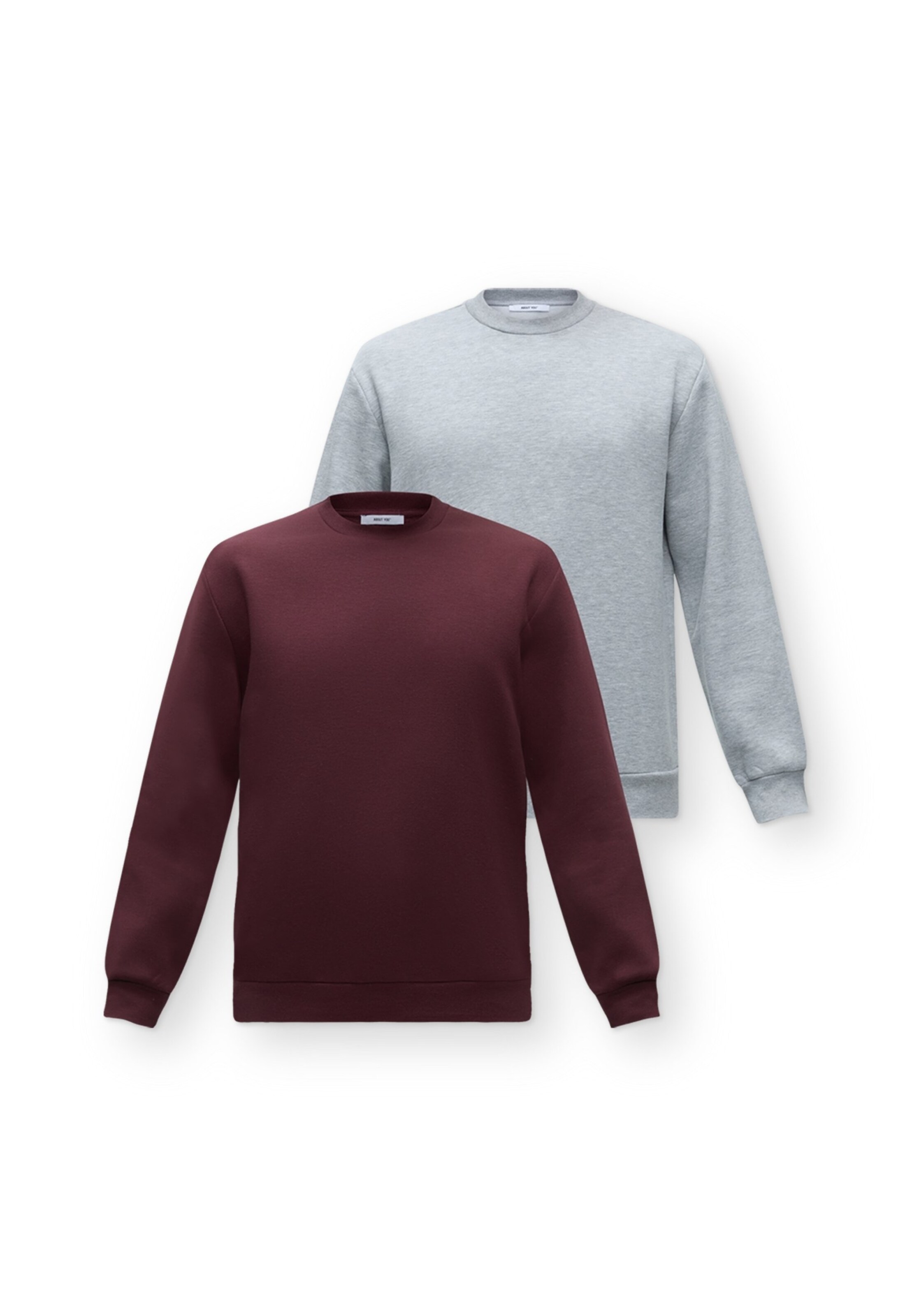 ABOUT YOU Sweatshirt 'Davin' in Grau: Vorderseite