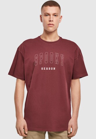 T-Shirt 'Halloween - Spooky Season' Merchcode en rouge : devant