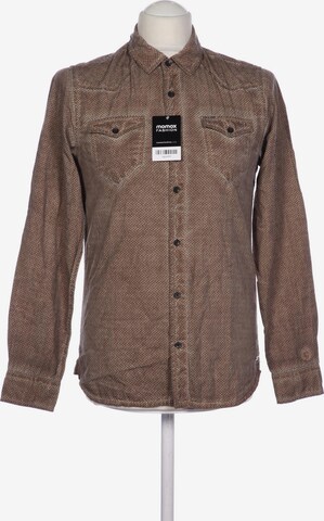 GARCIA Button Up Shirt in S in Brown: front