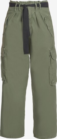 Le Temps Des Cerises Regular Pants in Green: front