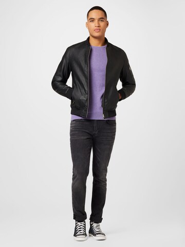 JACK & JONES - Chaqueta de entretiempo 'ROCKY' en negro