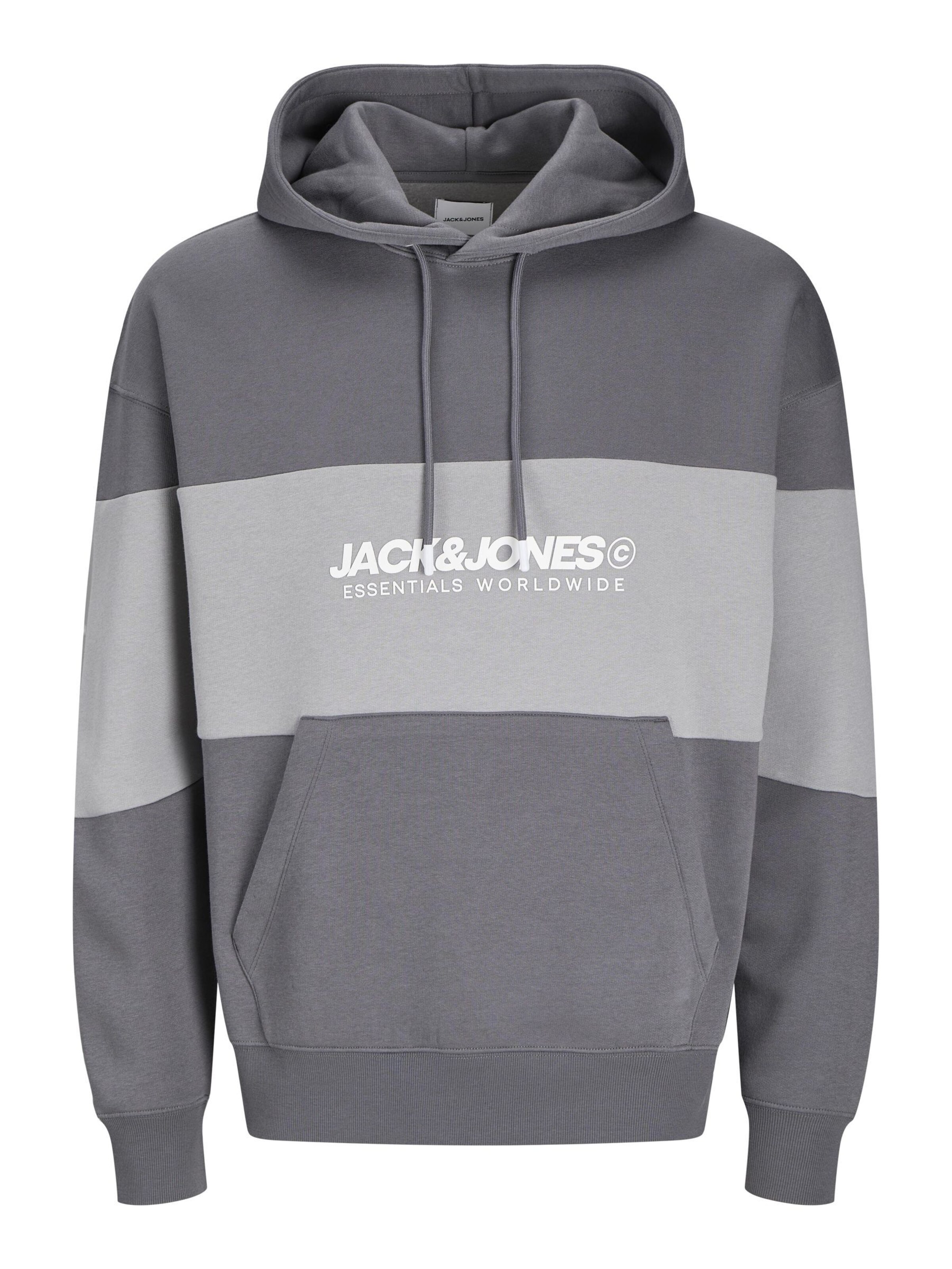 Sweat-shirt 'JJELegacy' JACK & JONES en gris : devant