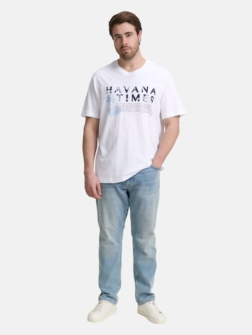 TOM TAILOR Men + Shirt in Wit