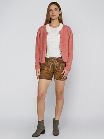 SPIETH & WENSKY Gebreid vest 'Hulla' in Oranje