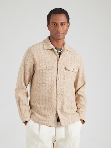 Coupe regular Chemise SCOTCH & SODA en marron : devant