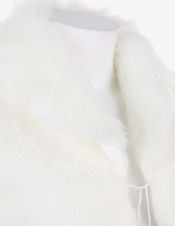 UNBEKANNT Faux Fur-Jacke M in Weiß