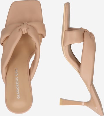 GLAMOROUS T-Bar Sandals in Beige