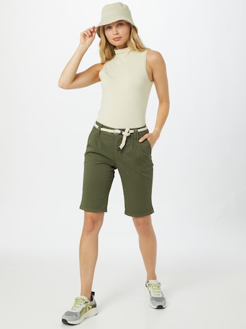 Eight2Nine Slim fit Pleat-Front Pants in Green