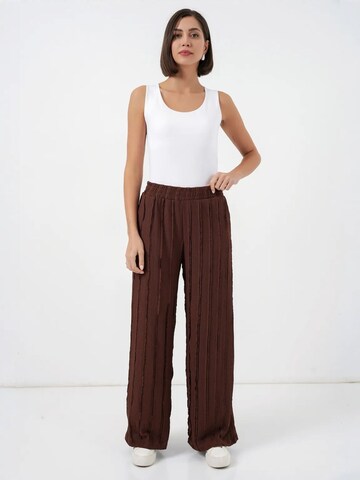 Bigdart Wide Leg Hose in Braun