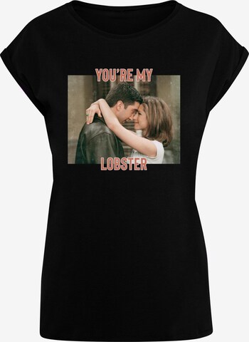 ABSOLUTE CULT Shirt 'Friends - You're My Lobster' in Zwart: voorkant