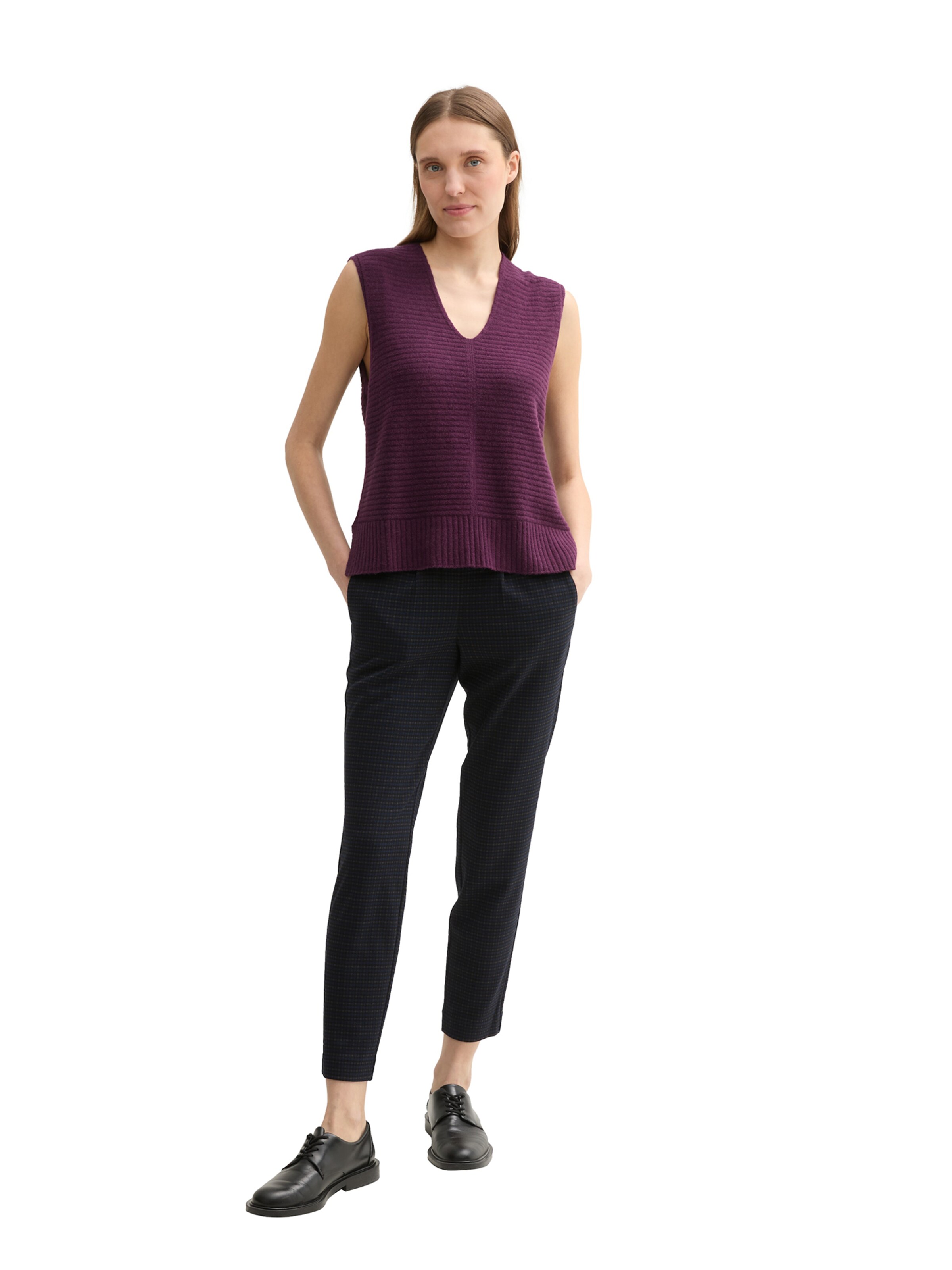 Regular Pantalon à pince TOM TAILOR en bleu