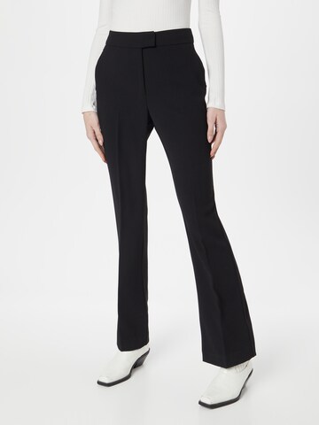 COMMA Regular Pleat-Front Pants in Black: front