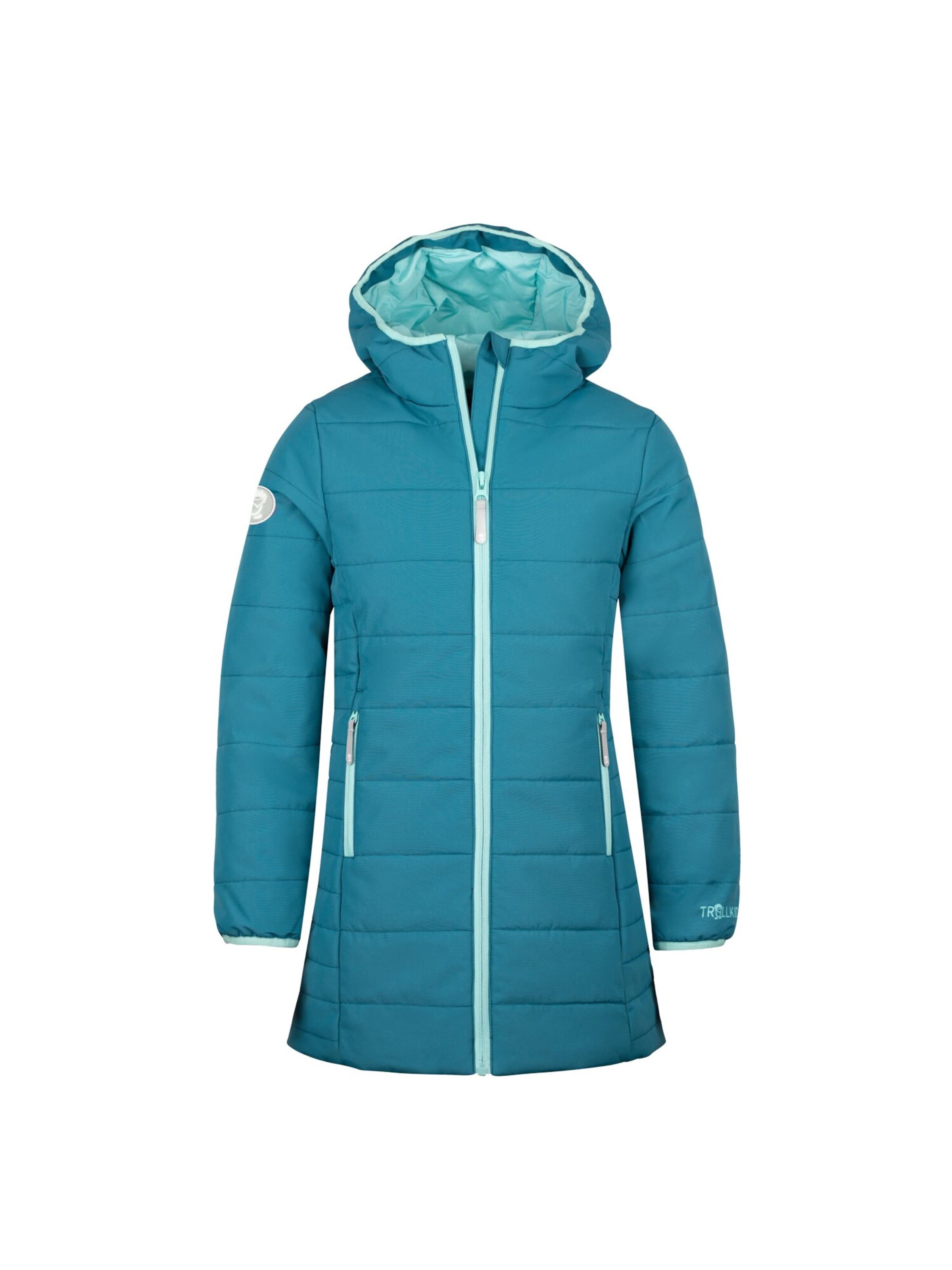 TROLLKIDS Winter Jacket in Green: front