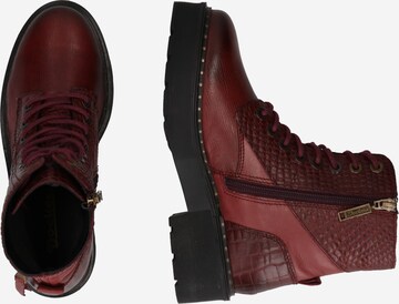 Dockers by Gerli Lace-Up Ankle Boots in Red