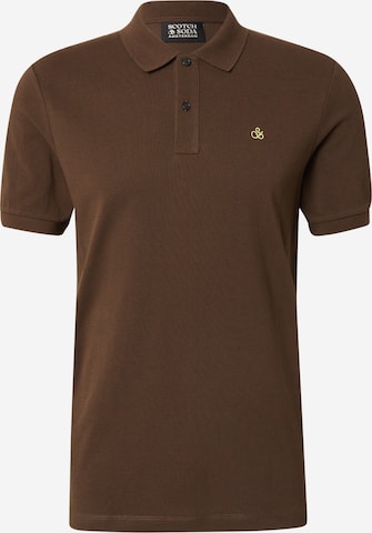 SCOTCH & SODA T-shirt 'Seasonal Core' i brun: framsida