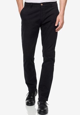 Rusty Neal Slim fit Chino Pants in Black: front