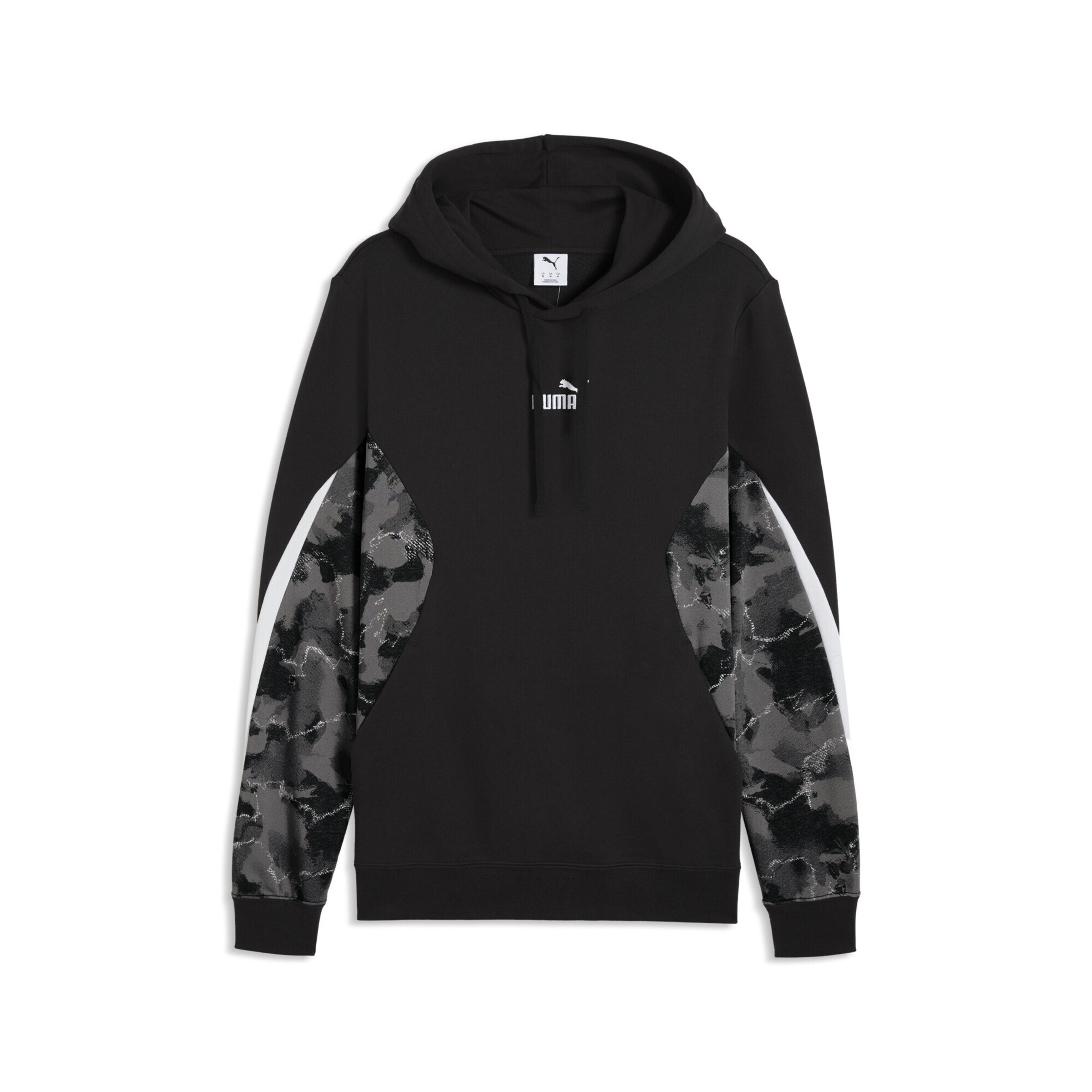 PUMA Sportsweatshirt 'Camo' in Zwart: voorkant