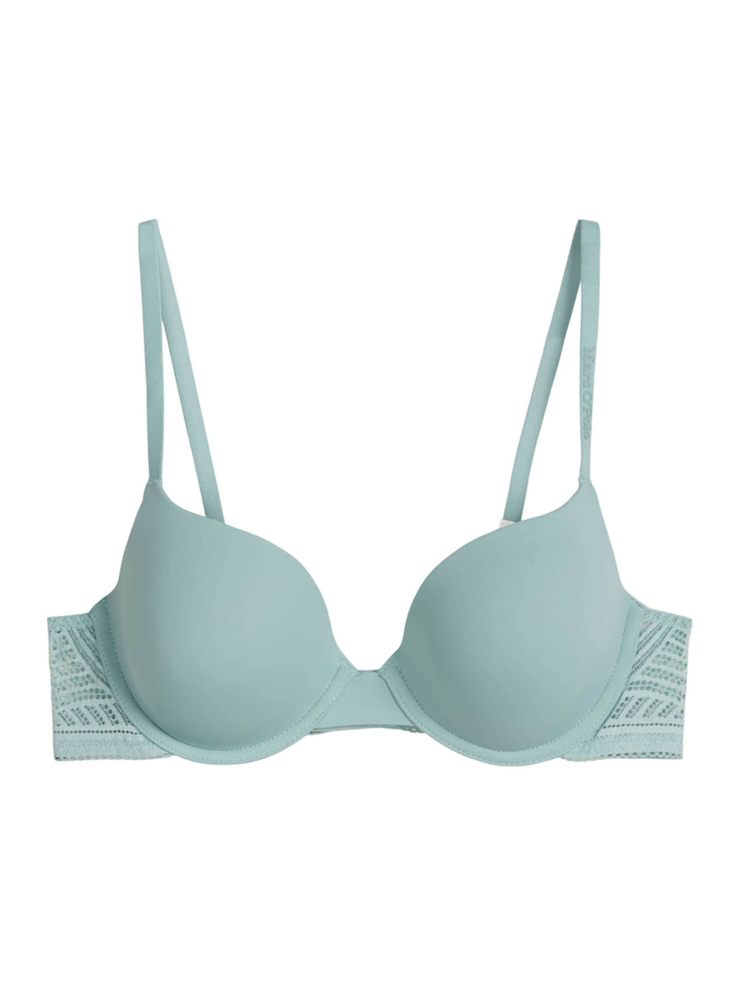 Marc O'Polo T-Shirt T-Shirt-BH ' Timeless Lace ' in Grau: Vorderseite