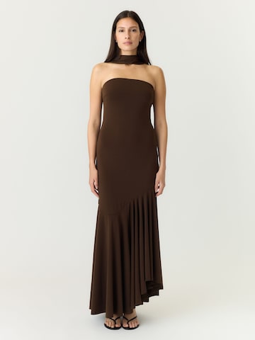YAS Kleid 'YASGodita' in Braun: Vorderseite