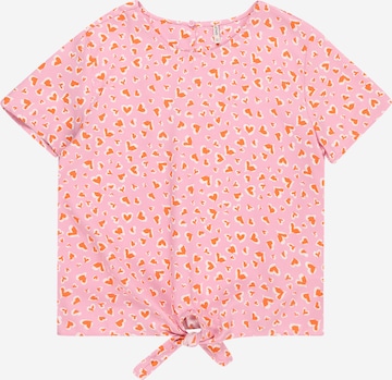 KIDS ONLY T-shirt 'PALMA' i rosa: framsida