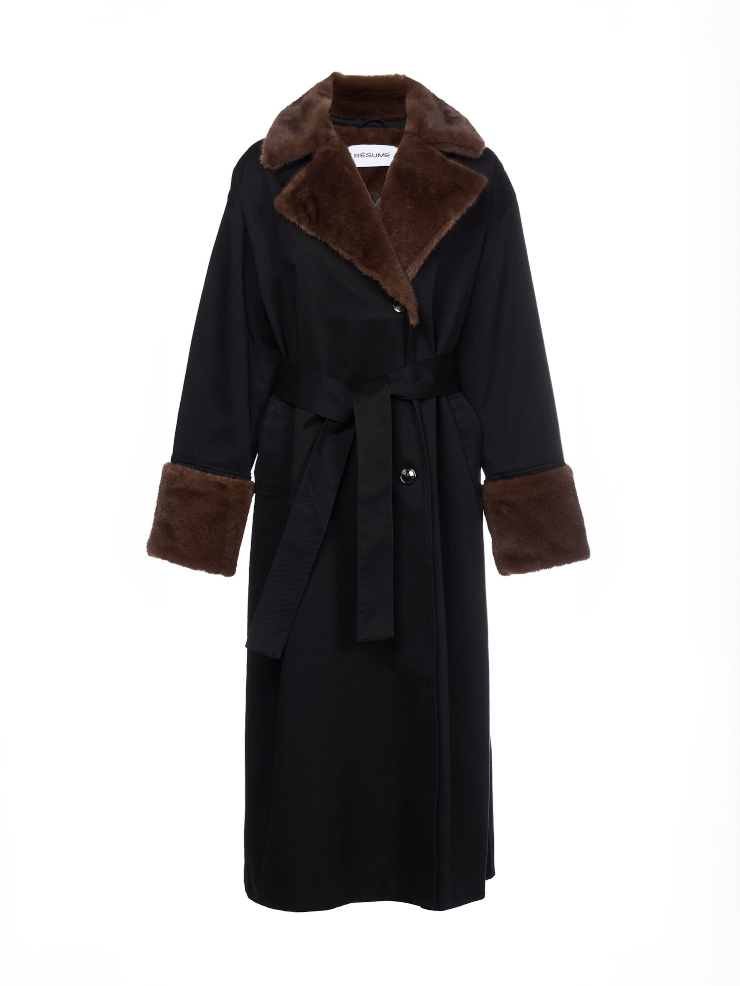 Manteau mi-saison ' OonaRS ' Résumé en noir : devant