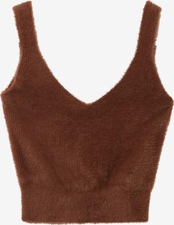 TOM TAILOR DENIM Knitted Top in Brown: front