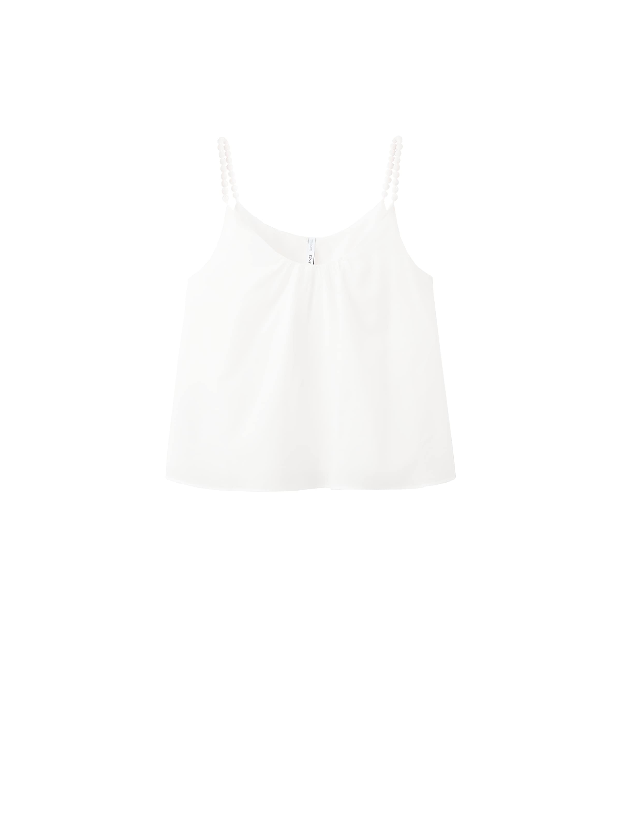 MANGO Top 'BOLAS' v velikosti XS  | off-bela barva, Prikaz izdelka