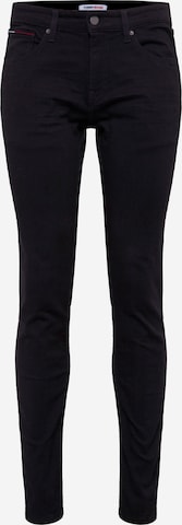 Tommy Jeans Skinny Jeans in Black: front
