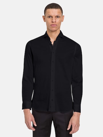 Baldessarini Slim fit Business Shirt 'Huge' in Black: front
