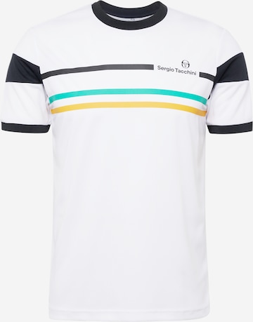 T-Shirt fonctionnel 'PLUG IN' Sergio Tacchini en blanc : devant